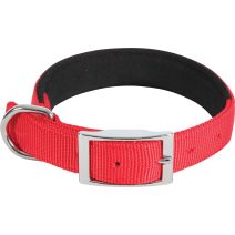 Collier nylon confort - 20mm - 24 à 30cm - Rouge