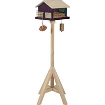 Mangeoire Pied XL Flora cerise bois naturel - ZOLUX