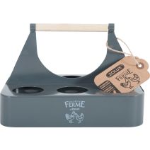 Porte œufs en métal Ardoise