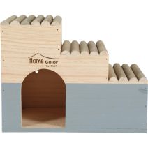 Maison rongeur vague rondin L Gris
