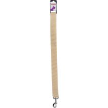 Laisse nylon coloris unis beige largeur 40 mm longeur 60 cm