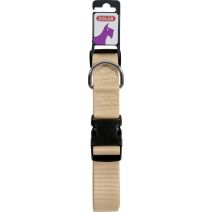 Collier nylon réglable coloris unis beige largeur 40 mm Tour de cou 50 cm à 78 cm