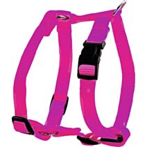 Harnais nylon réglable 10 mm fuchsia - ZOLUX