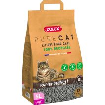 Litière Purecat papier recyclé naturel 5 L - ZOLUX