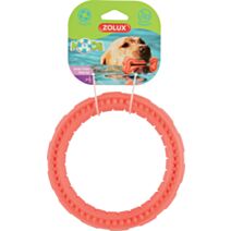 Jouet flottant anneau chien 17cm orange