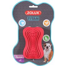 Jouet chien caoutchouc Titan 11,5cm rouge