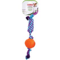Jouet chien corde et balle dental Ø7,5 cm - ZOLUX