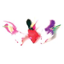 3 Souris Jouet Chat avec Plumes - ZOLUX