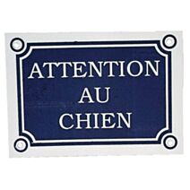 Plaque pour portail "attention au chien"