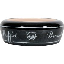 Ecuelle céramique anti rejet pour chat buffet diamètre 13 cm 0,3L Noir