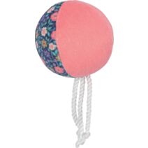 Jouet balle Ethicat tissu motif fleur rose - ZOLUX