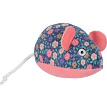Jouet Souris tissu motif fleur recyclé - ZOLUX