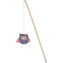 Canne à pêche jouet hibou tissu motif fleur bambou - ZOLUX