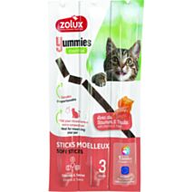 Lot 3 sticks yummies chat 5 g saumon/truite