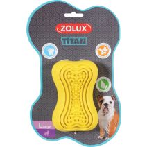 Jouet chien caoutchouc Titan - 11,5cm - jaune