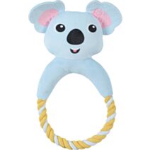 Jouet peluche chiot Calinou corde bleu jaune - ZOLUX