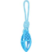 Jouet chien corde Samba - oval - 28cm - bleu