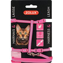 Kit sellerie pour chat avec harnais réglable et laisse 1m20 Rose