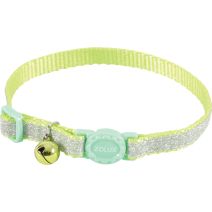 Collier nylon chat Shiny 17 à 30cm vert