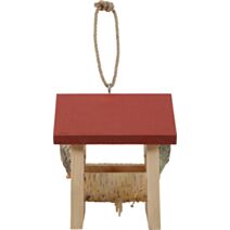 Mangeoire bois HUT L rouge - ZOLUX