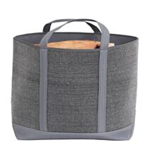 Sac à bûches Belhara gris 55x50x25cm - LE MARQUIER