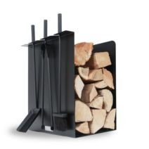 Serviteur range-bûches Original noir 60x43x38cm - LE MARQUIER