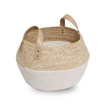 Panier à bûches et à granulés Bicolor Natura - LE MARQUIER