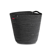 Panier à bûches déco Navy 40x39x39cm noir - LE MARQUIER