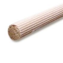 Tourillon hêtre cannelé 1000 x 8 x 25 mm - SUPBOIS