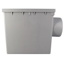 Regard de descente pluviale, entrée Ø80/100, sortie horizontale Ø100, gris