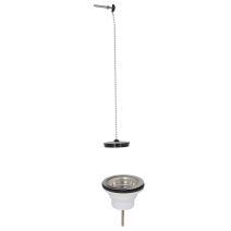 Bonde à bouchon pour évier perçage Ø60mm