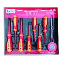 Set électricien 9 pièces dont 7 tournevis