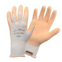Gants de jardinage très fins abricot claire Taille 08
