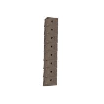 8 taquets d'assemblage Plastique Taupe