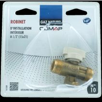 Robinet d'installation intérieur gaz nat (15x21) - COMAP