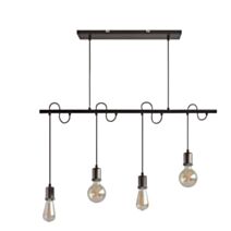 Suspension 4 Lumières Alabama Noir h.35cm - SEYNAVE