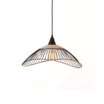 Suspension Kasteli Rotin Noir Ø45cm h.24,5cm - SEYNAVE