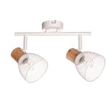 Spot 2 Lumières Bedwood Blanc h.15cm - SEYNAVE