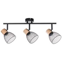 Spot 3 Lumières Bedwood Noir h.15cm - SEYNAVE