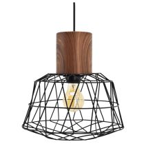 Suspension métal Happy E27 noire