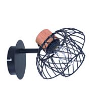 Spot Bojana bois et métal noir 17x12,5cm - SEYNAVE