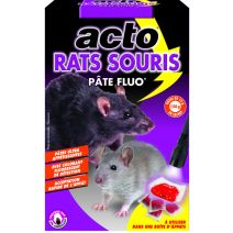 Pâte Appât Fluorescente Rats/Souris 10x15gr - ACTO