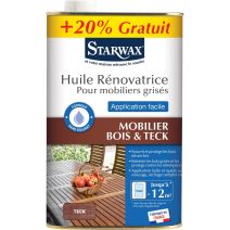 Huile rénovatrice pour mobilier grisé 750ml + 20% - STARWAX