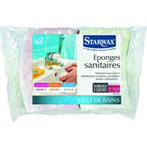 Lot de 2 éponges sanitaires pour salle de bain - STARWAX