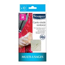 Sachet de 10 gants vinyls renforcés - taille m