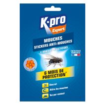 4 bandes adhésives anti-mouches fleurs - KAPO