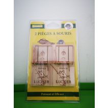2 pièges à souris tapettes en bois