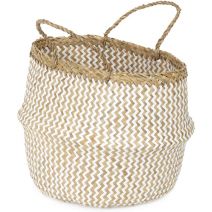 Panier Jonc de mer naturel Belly Taille M 35x32cm - COMPACTOR HOME