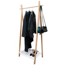 Portant bambou avec étagère basse Nagano H160xL80xP44cm