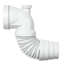 Pipe wc coudée extensible avec piquage - WIRQUIN